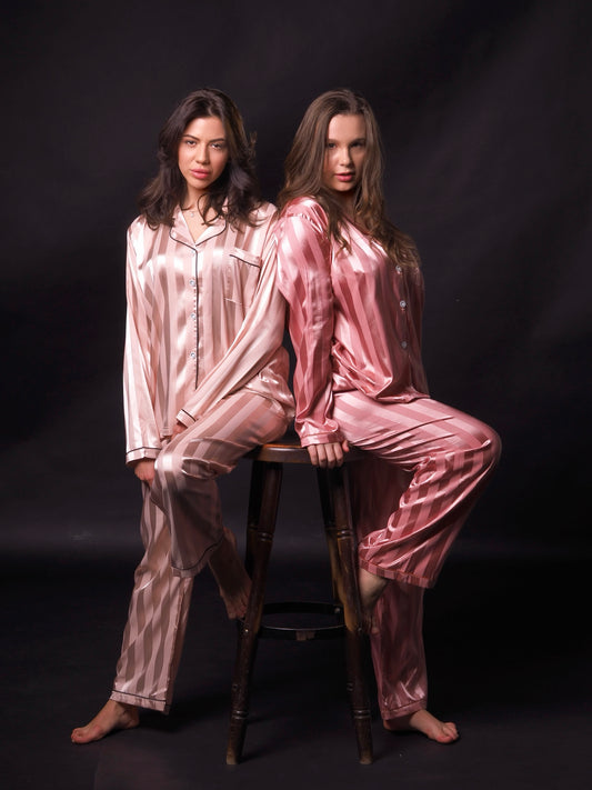 Rosy Stripes Pajama Set